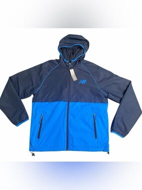 New Balance Navy and Bright Blue Windbreaker Jacket